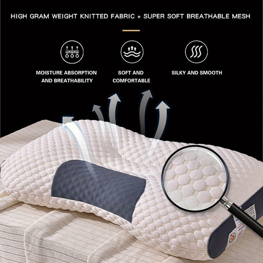 Non-Collapsing Pillow Core, Contoured Pillow for Neck And Shoulder Relief