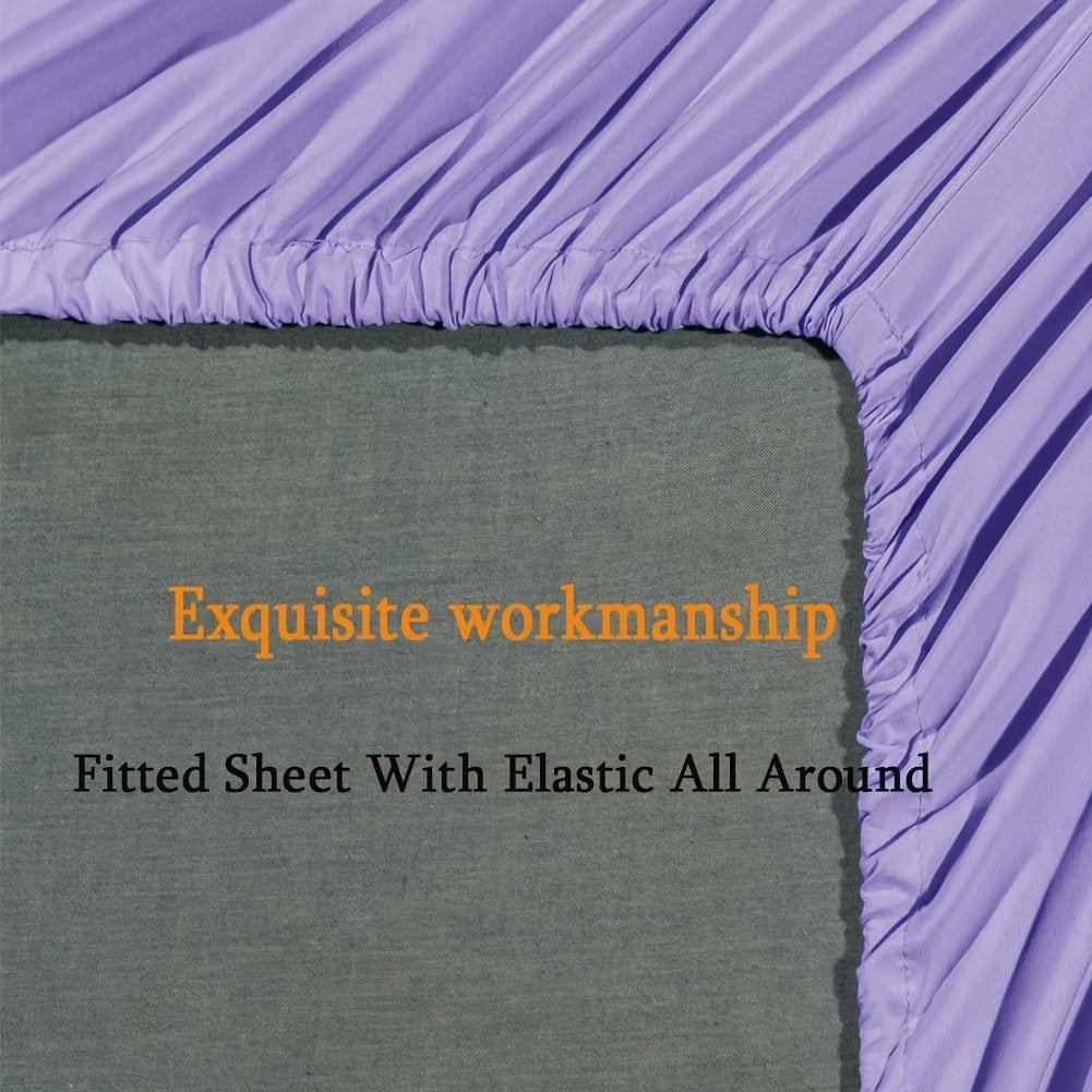 4pcs Sheet Set - Bed Sheet Set Super Soft Microfiber 1800 Thread Count Luxury Egyptian Sheets Fit 18-24 Inch Deep Pocket Mattress Wrinkle