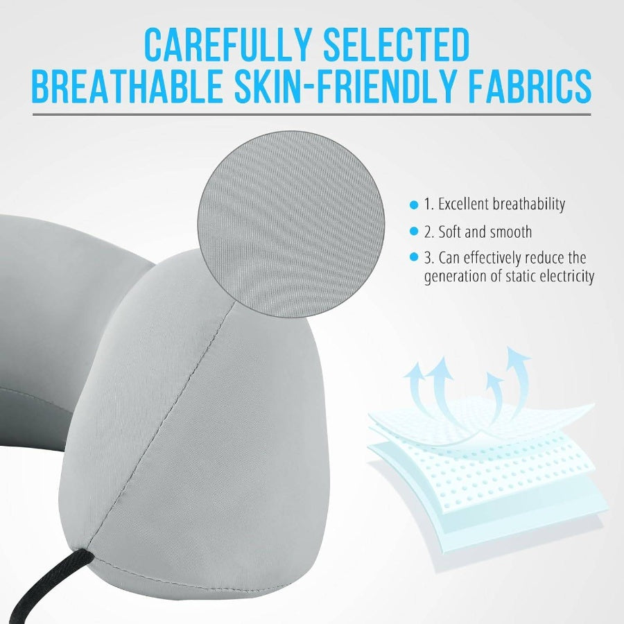 Travel Pillow, Natural Latex Neck Pillow, Comfortable Airplane Travel Pillow, Supports and Neck, Essential Long Distance Travel,