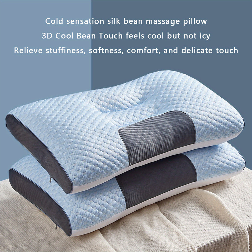 Non-Collapsing Pillow Core, Contoured Pillow for Neck And Shoulder Relief